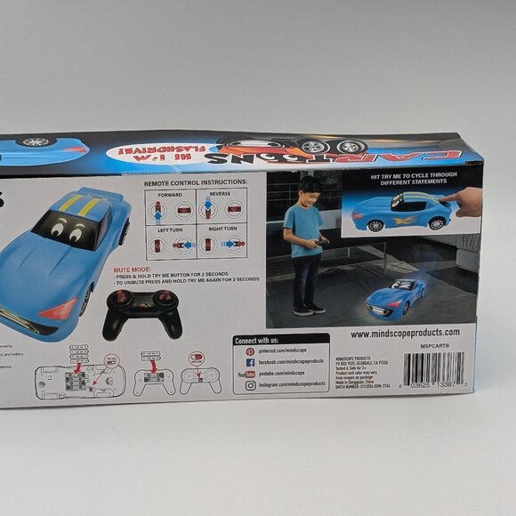 Cartoons Talking Animated Radio Control Blue Race Car with Built in Projector - Picture 4 of 4